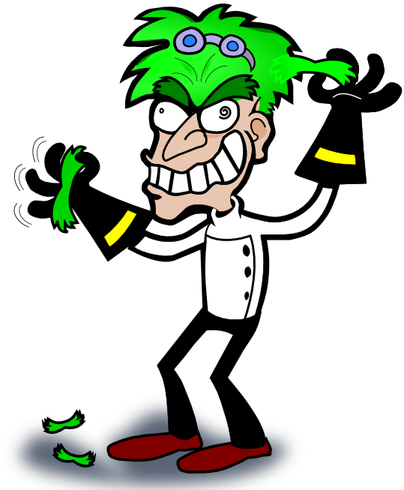 Picture - Clip Art Mad Scientist (416x506)