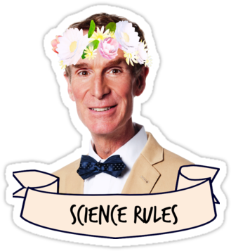 'bill Nye Science Rules' Sticker By Dragon-s - Like Bill Nye (375x360)