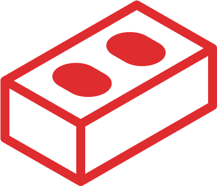 Brick Icon - Lego Line Drawing (500x500)