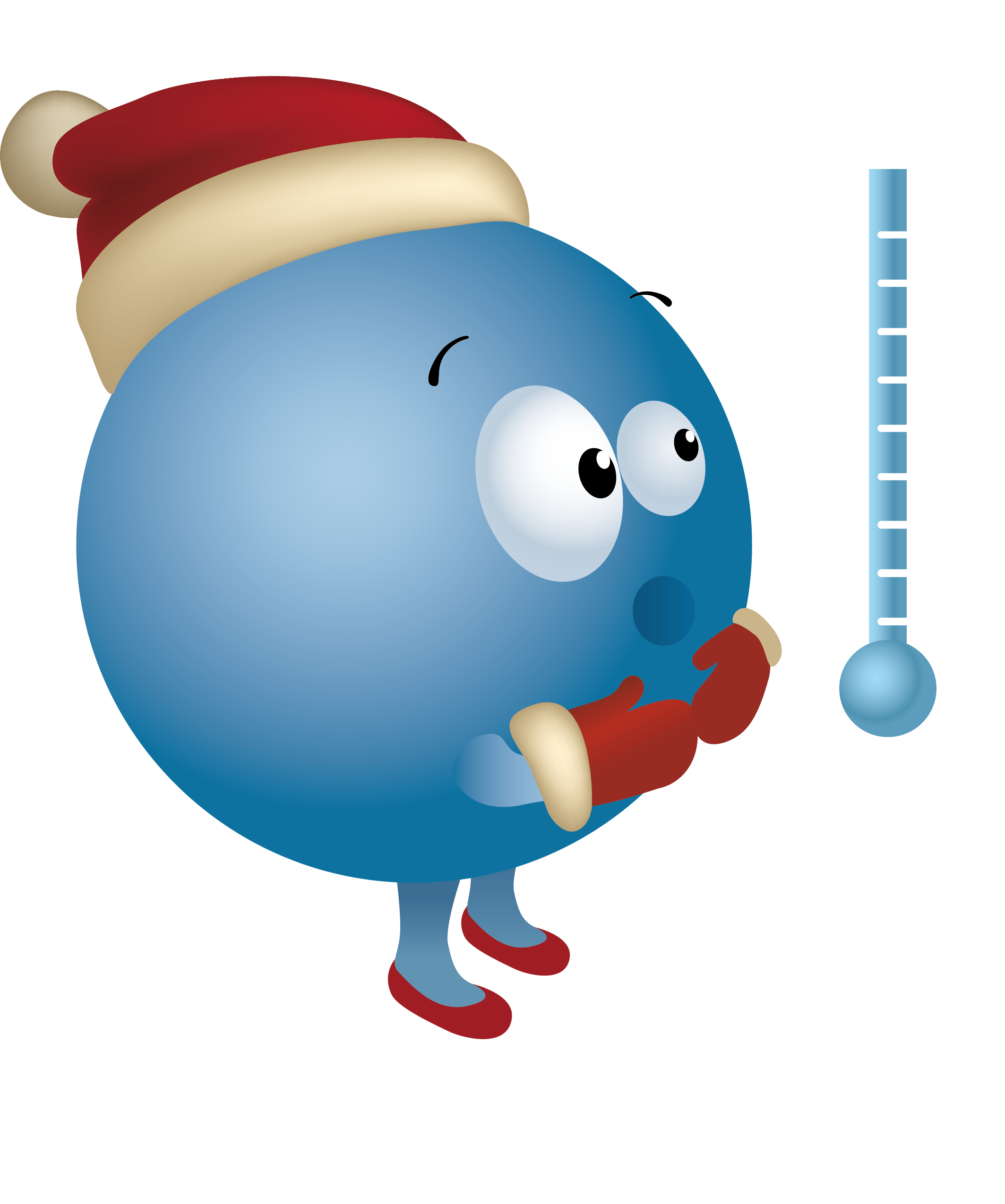 Thermometer Cold Clip Art - Termometro Frio Png (2127x2549)