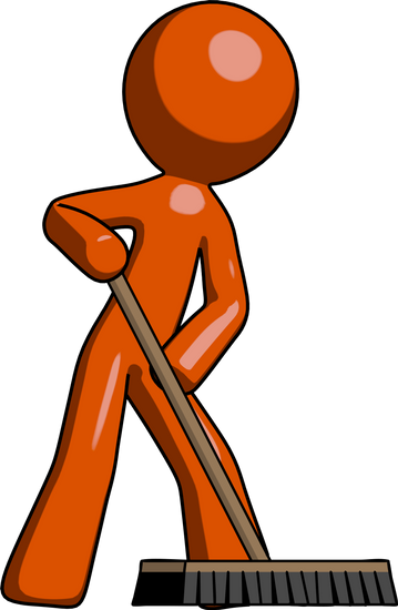 Mascot Man Cleaning Services Janitor - Bubble (359x550)