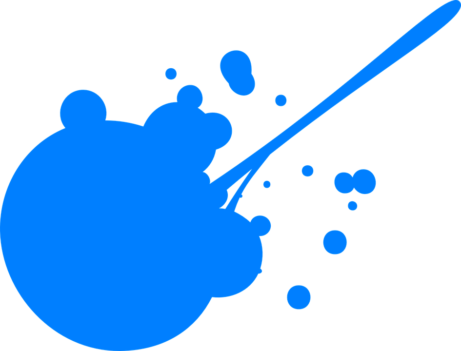 Cartoon Paint Splatter 7, Buy Clip Art - Blue Paint Splatter Transparent (945x720)