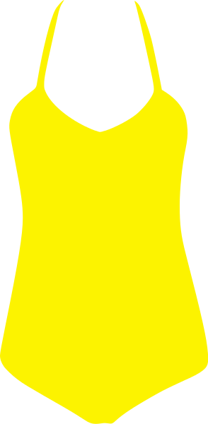 Swimsuit - Clipart - Yellow Swimsuit Clipart (294x600)