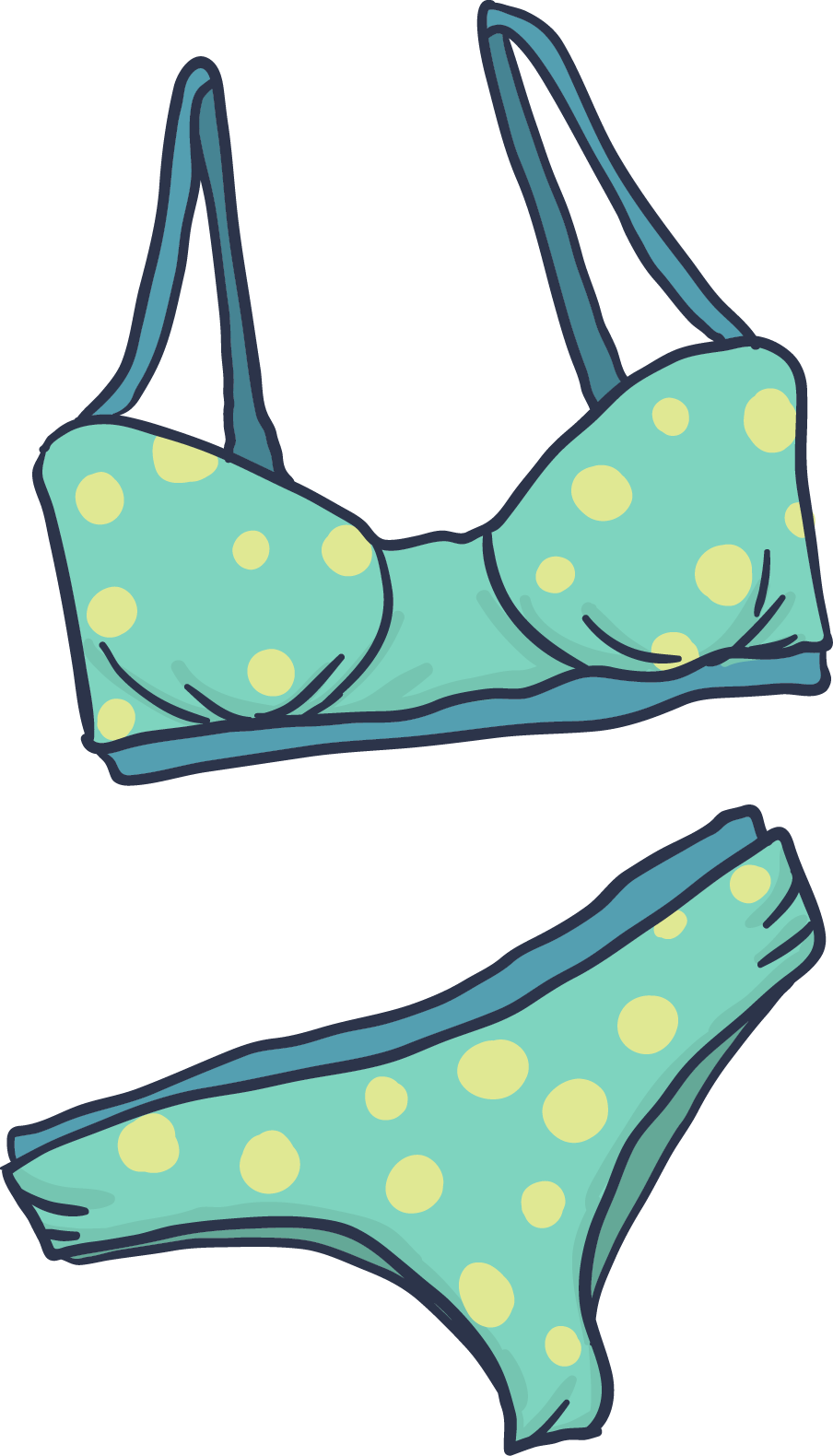 Swimsuit Bikini Clip Art - Bikini (904x1580)
