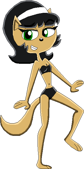 Kitty In Her Swimsuit By Mollyketty - Tuff Puppy Kitty In A Bikini (310x604)