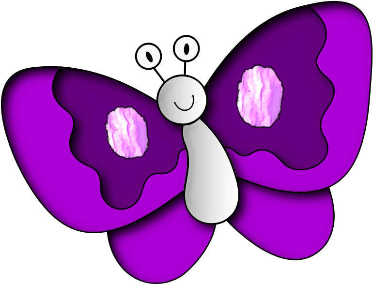 Cartoon Butterfly Image - Purple Butterfly Cartoon (800x800)