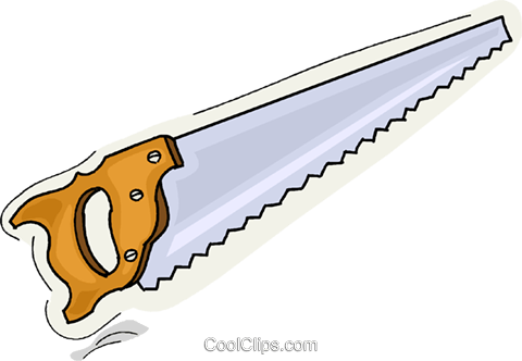 Wood Saw Royalty Free Vector Clip Art Illustration - Serra Clipart (480x332)