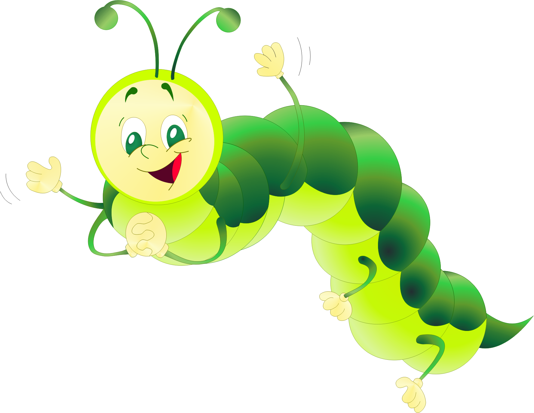 Butterfly Caterpillar Insect Euclidean Vector - Caterpillar Free Vector (1776x1374)
