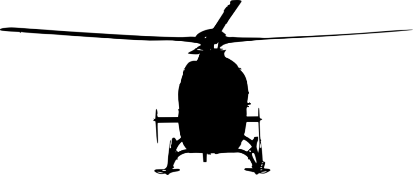 Free Png Helicopter Front View Silhouette Png Images - Drawing (850x361)