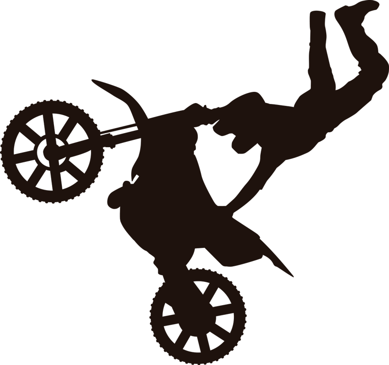 Wall Color - Dirt Bikes Silhouette (800x751)