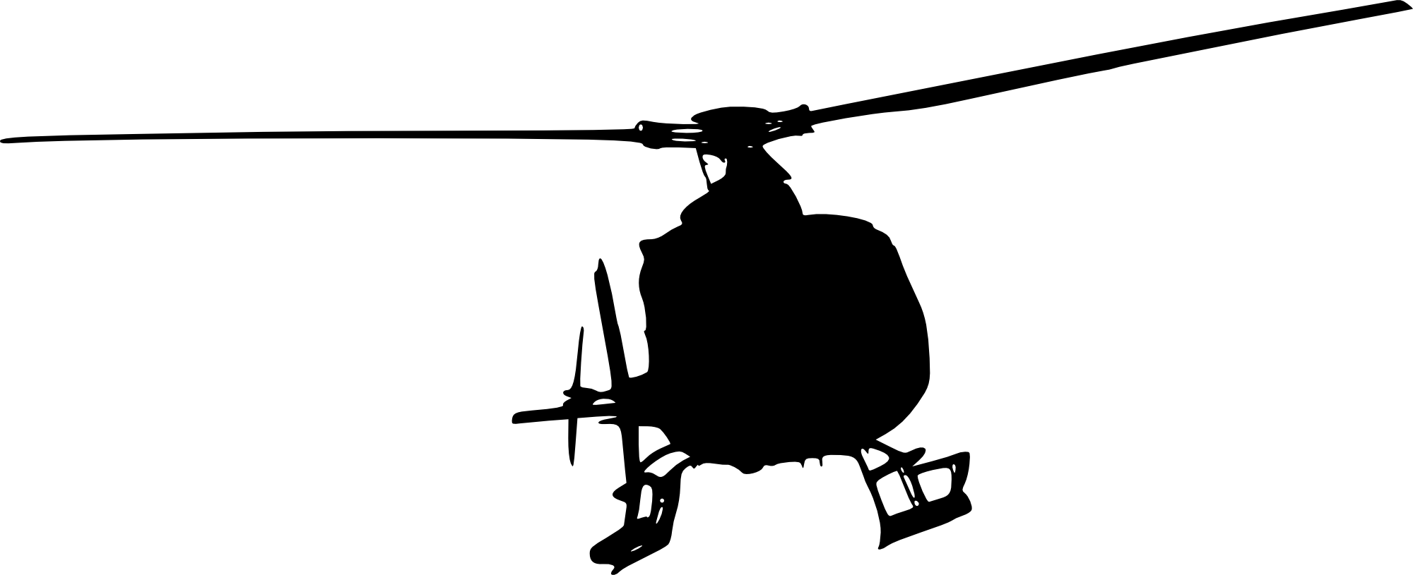 Free Download - Helicopter Front View Png (2000x815)