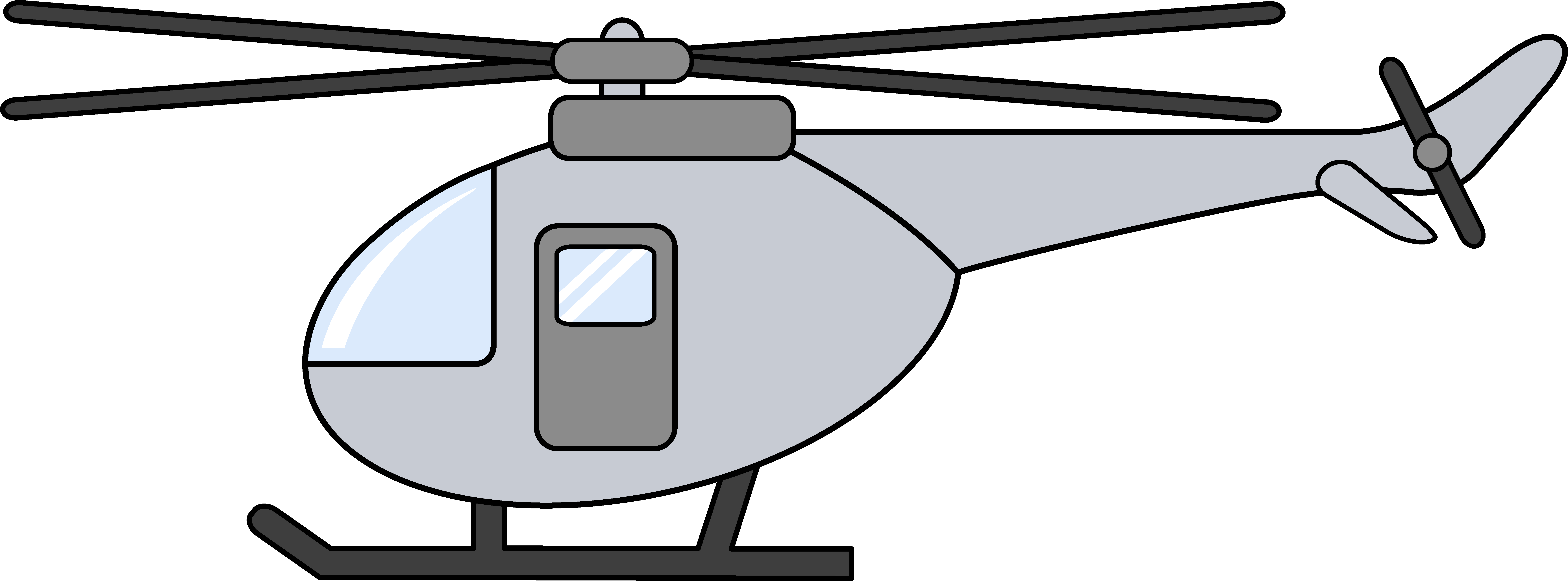 Helicopter Clip Art Free - Clip Art Helicopter (8687x3218)