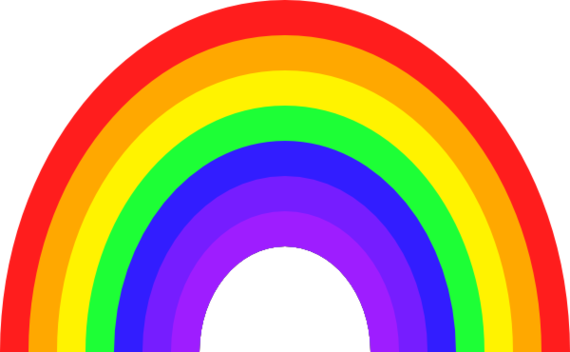 Gay Pride Cliparts - Rainbow Clipart Transparent Background (570x352)