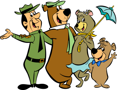 Family - Yogi Bear Boo Boo And Ranger (397x306)