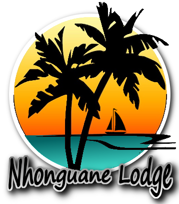 Nhonguane Lodge - Logos With Palm Trees (358x407)