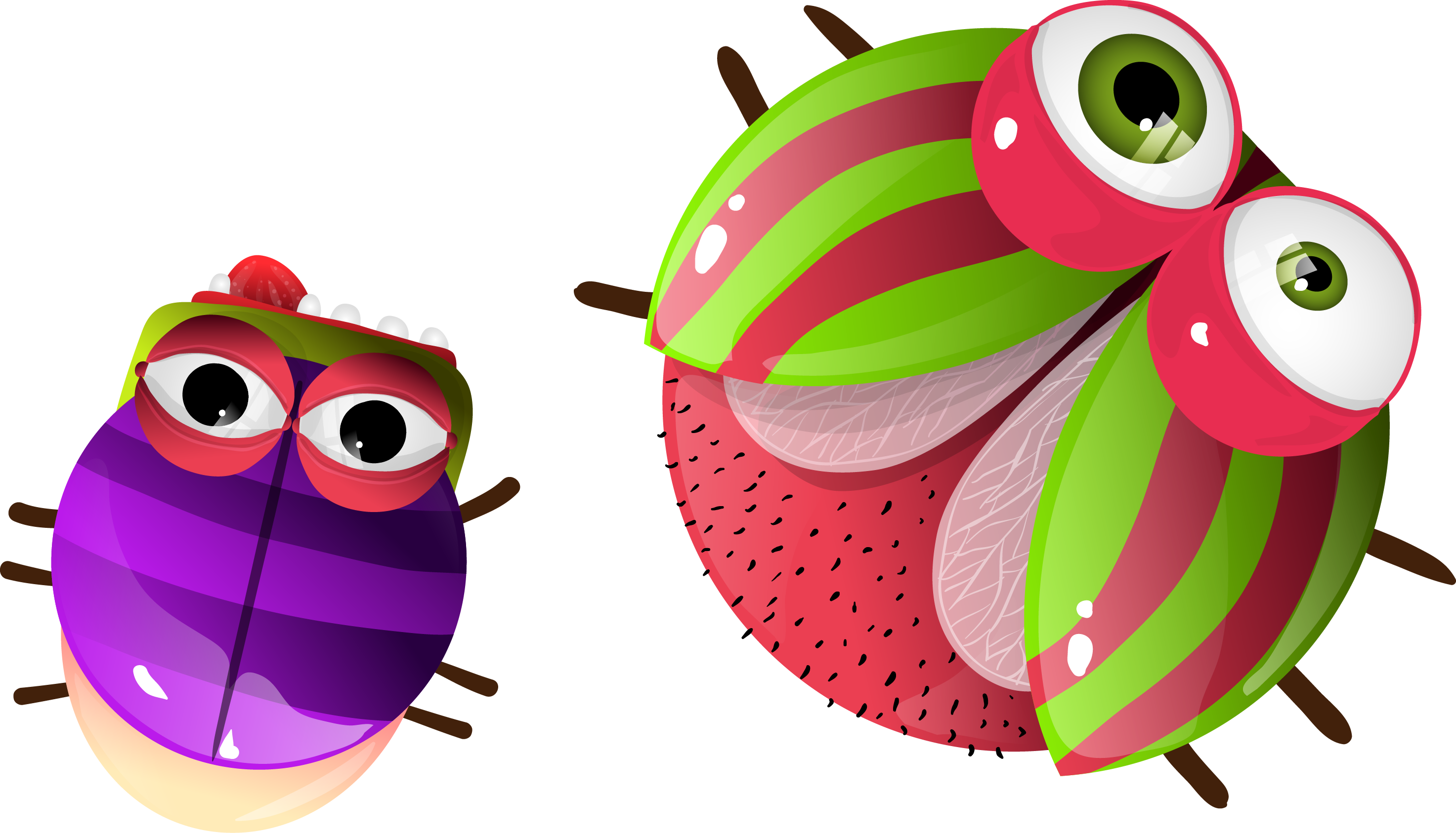 Insect Drawing Animation - Cute Cartoon Ladybugs (2946x1687)