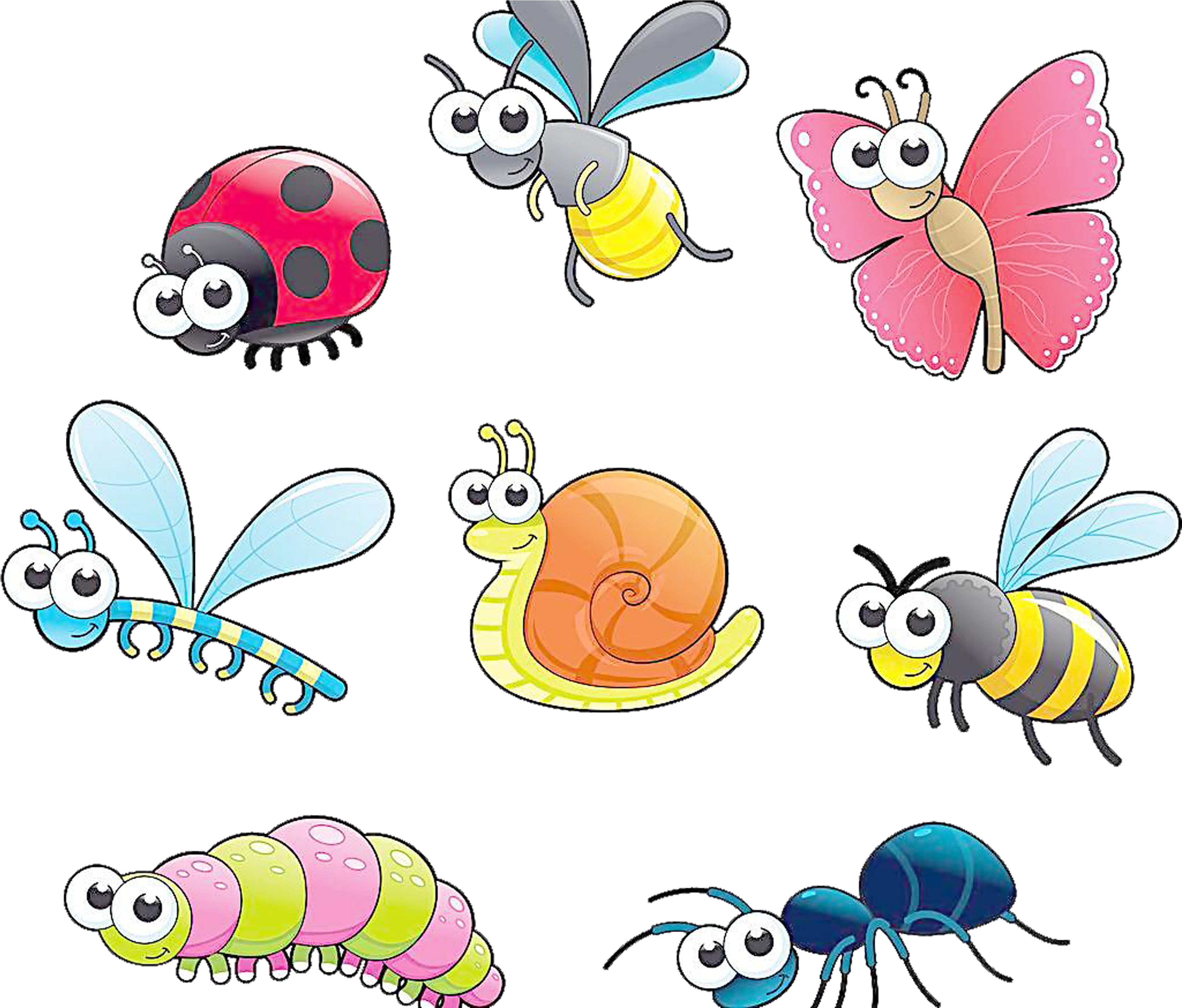 Beetle Cartoon Drawing Clip Art - Cartoon Bugs (4961x3508)