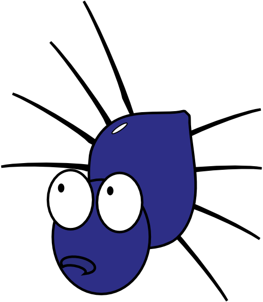 Blue Clipart Insect - Blue Bug Clipart (512x587)