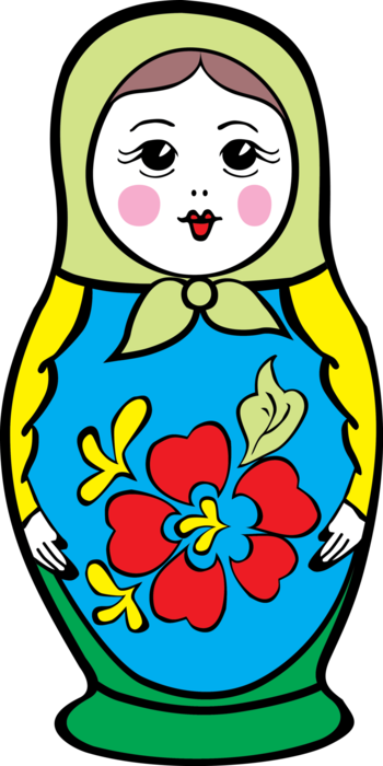 Matryoshka Doll Png - Матрёшка Рисунки (350x700)