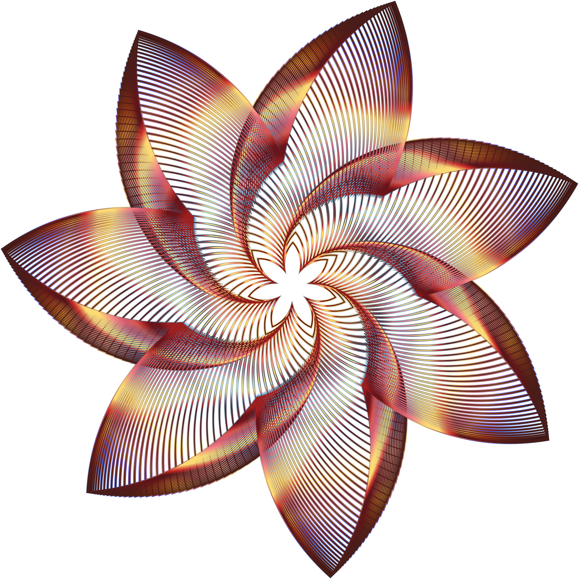 Flower Line Art 5 No Background - Portable Network Graphics (2294x2294)