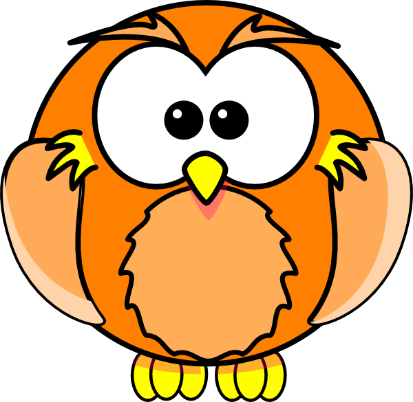 Orange Owl Clip Art - Orange Owl Clip Art (600x585)