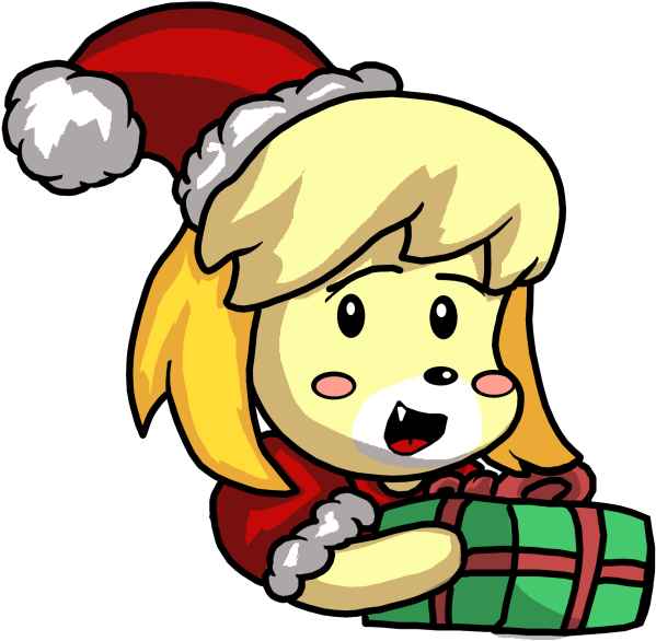 Isabelle - Animal Crossing Merry Isabelle (709x657)
