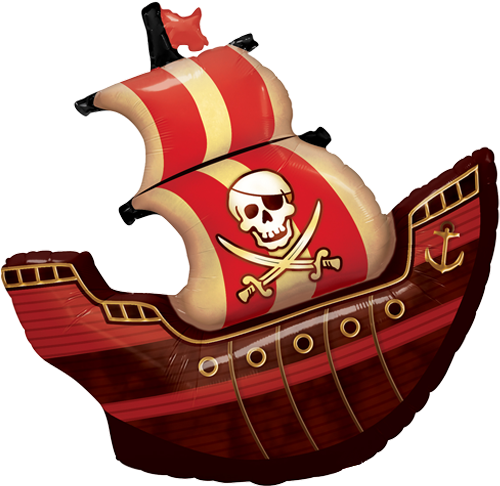 40" Pirate Ship Balloon Super Shape - Pirate Ship (500x500)