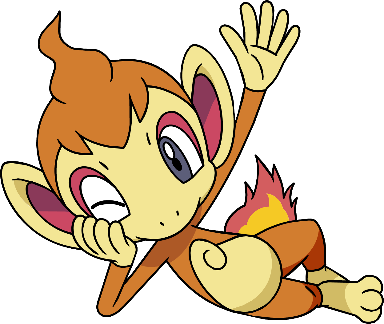 Fire Monkey Pokemon 35 Fit Max H 1536 W S Fire Monkey - Pokemon Chimchar Png (1248x1054)