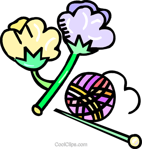 Cotton And Knitting Needles Royalty Free Vector Clip - Cotton And Knitting Needles Royalty Free Vector Clip (457x480)