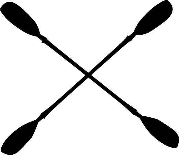 Canoe Paddle Clipart Crossed - Kayak Paddle Png (600x519)