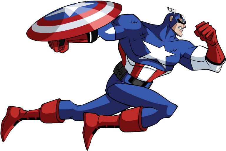 Captain - America - Clipart - Marvel Universe Avengers Earths Mightiest Heroes Vol.... (784x527)
