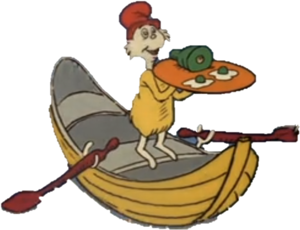 Sam I Am On Rowboat - Cartoon (1085x779)
