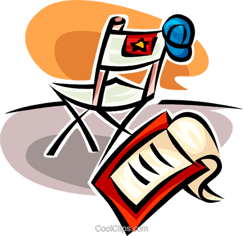 Script And Movie Star's Chair Royalty Free Vector Clip - Clip Art (480x466)