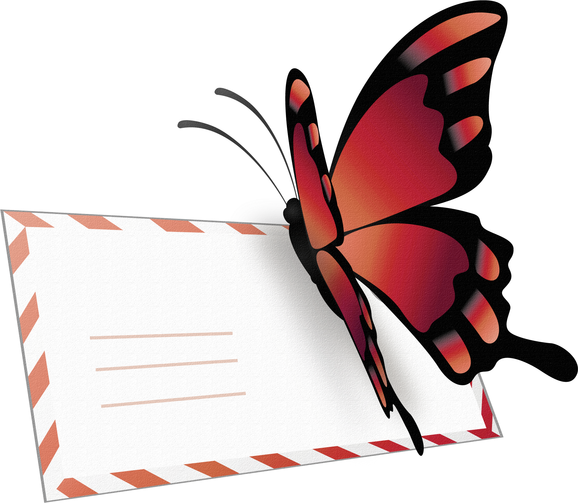 Butterfly Paper Cartoon - Brush-footed Butterfly (1895x1837)