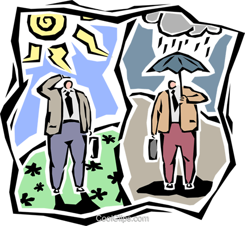 Sunny Dayrainy Day Royalty Free Vector Clip Art Illustration - Rainy Day And Sunny Day (480x443)