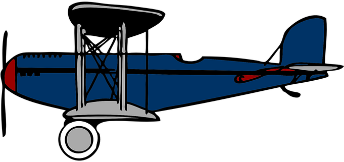 Plane Propeller Old Flight Biplane Plane P - Biplane Clipart (680x340)
