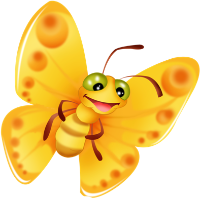 Butterfly - Clipart Papillon Jaune (600x600)