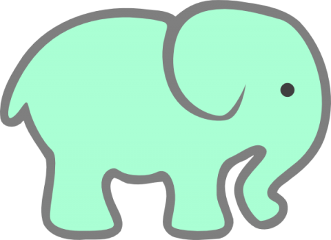 Baby Elephant Vector - Elephant Drawing For Baby (480x349)