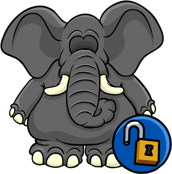 Elephant Costume Unlockable Icon - Club Penguin Costume Codes (597x600)