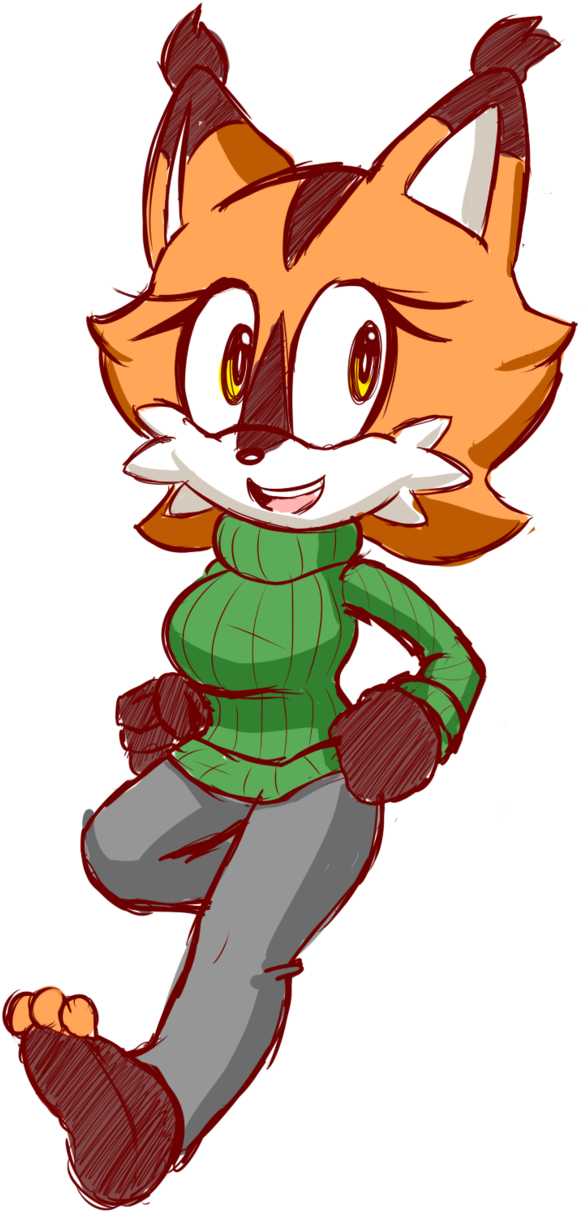 Lucy The Lynx By Flame-eliwood - Cartoon (644x1242)