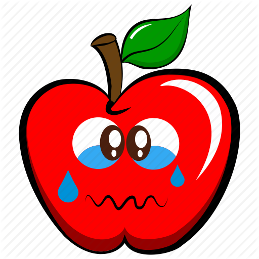 Crying Clipart Whiner - Sad Apple Emoji (512x512)