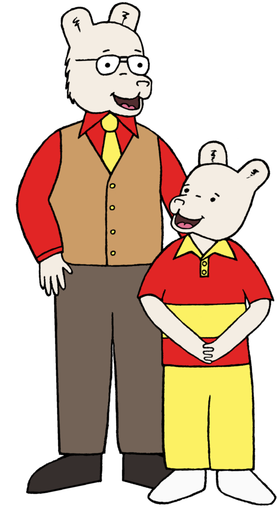 Rupert With Grandson R - Cartoon (676x1183)