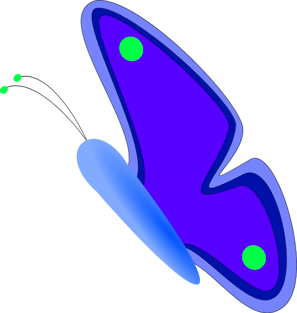 Side Butterfly Clipart - Butterfly Clip Art (600x632)