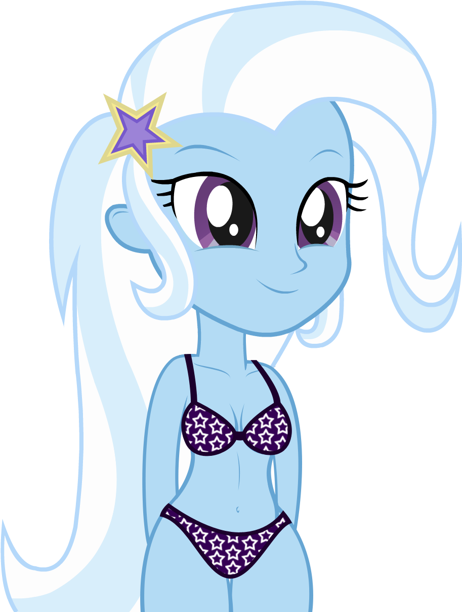 Belly Button, Bra, Clothes, Cool Starry Bra, Cute, - Trixie Lulamoon Equestria Girl (1042x1229)