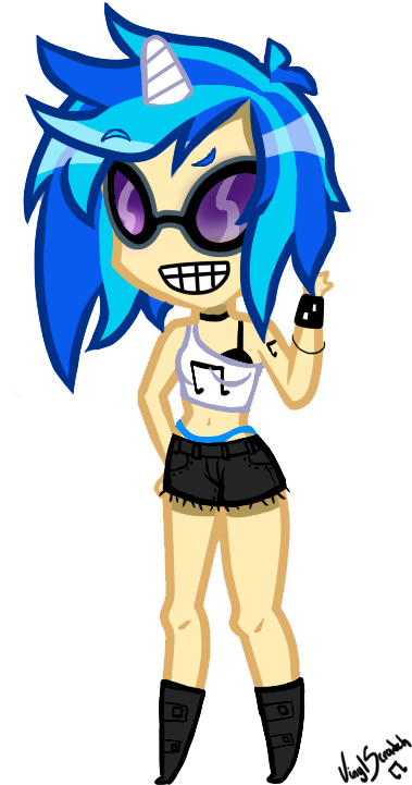 Black Jenny, Belly Button, Bra, Clothes, Dj Pon 3, - Cartoon (600x750)