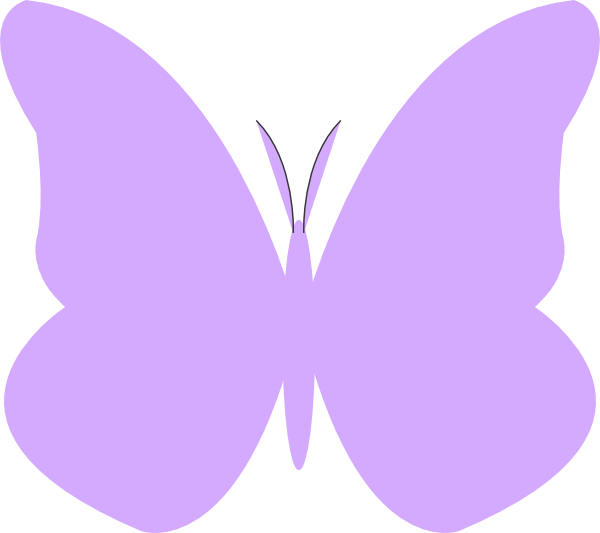 Bright Butterfly Clip Art At Bclipart Com Vector Clip - Solid Color Butterfly Clipart (600x533)