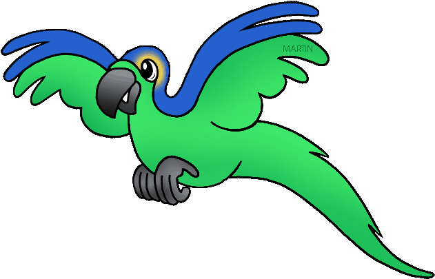 Macaw Clipart - Phillip Martin Clipart Bird (648x435)