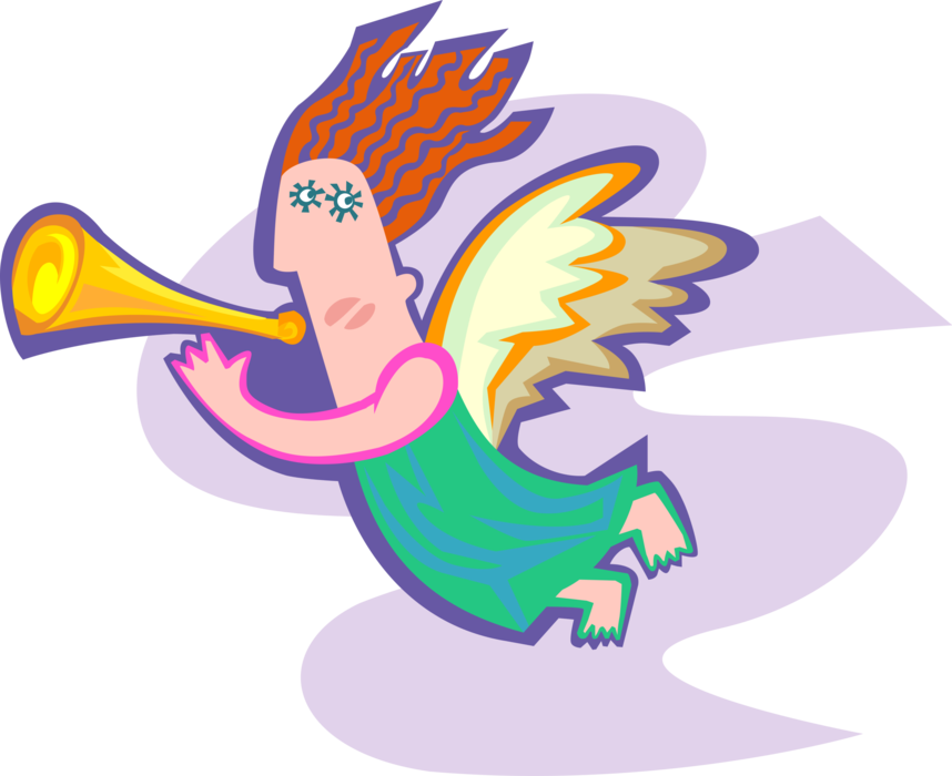 Vector Illustration Of Angelic Spiritual Flying Angel - Vector Illustration Of Angelic Spiritual Flying Angel (858x700)