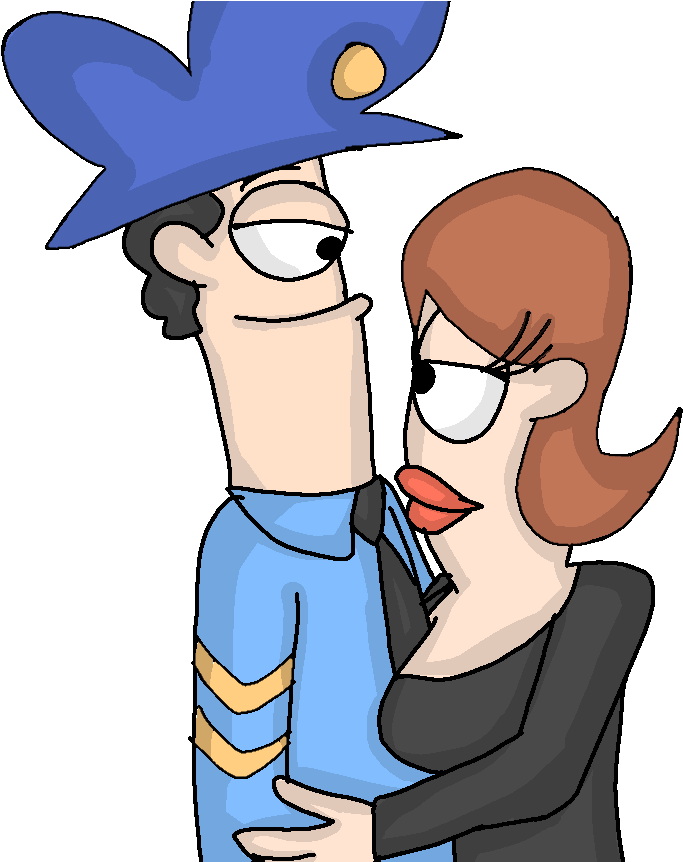 Skinny Cop X Lady Robber By Wumowumo - Cartoon (844x861)