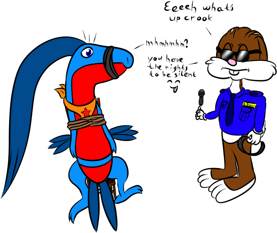 Cop And Crook By Megamandragonoid - Cartoon (965x827)